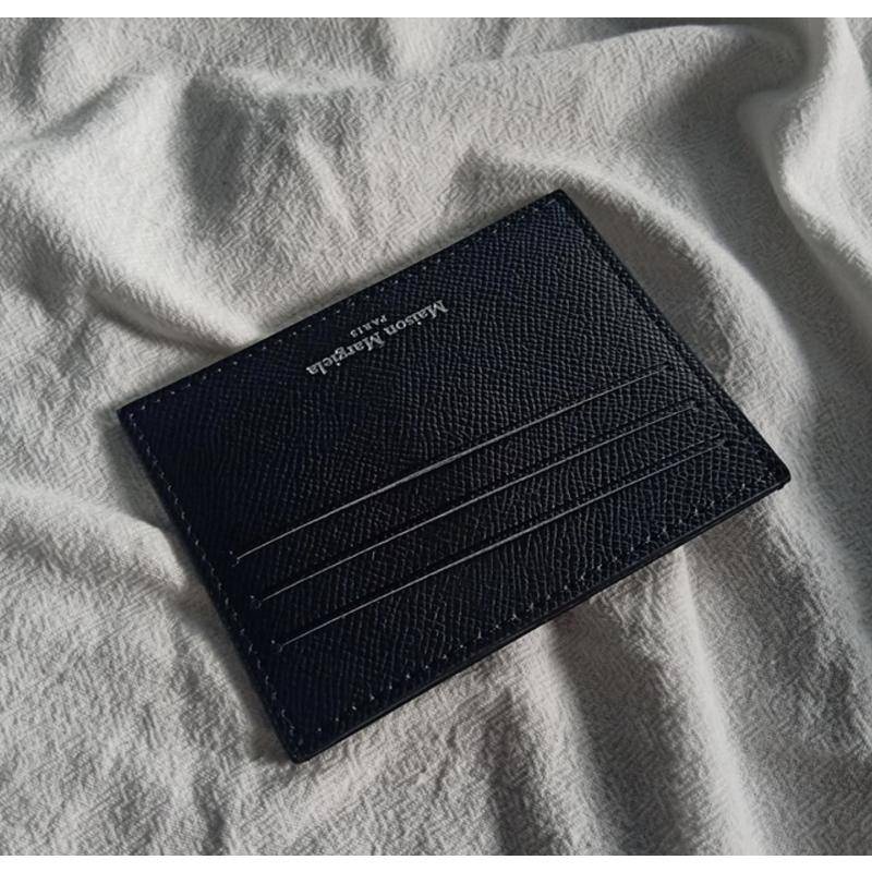 Ví Da Thật Đựng Thẻ MM6 Mm Thiết Kế Đơn Giản Tiện Dụng Giá Đỡ