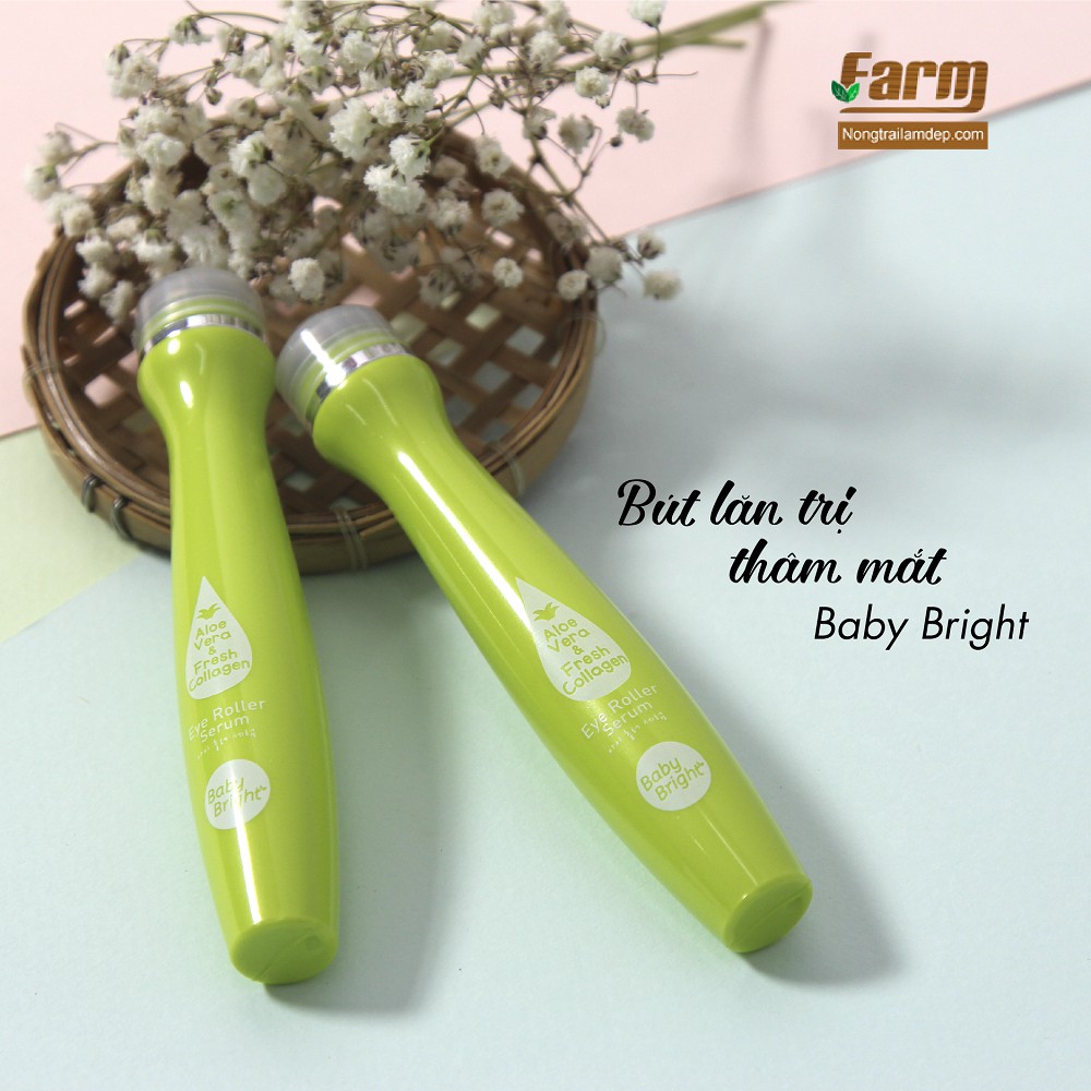 Bút lăn mắt lô hội và collagen tươi Baby Bright + Tặng SRM Gạo 3W | BigBuy360 - bigbuy360.vn