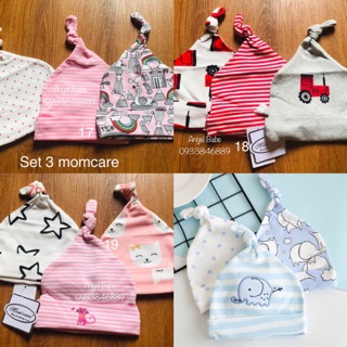 Nón sơ sinh set 3 momcare