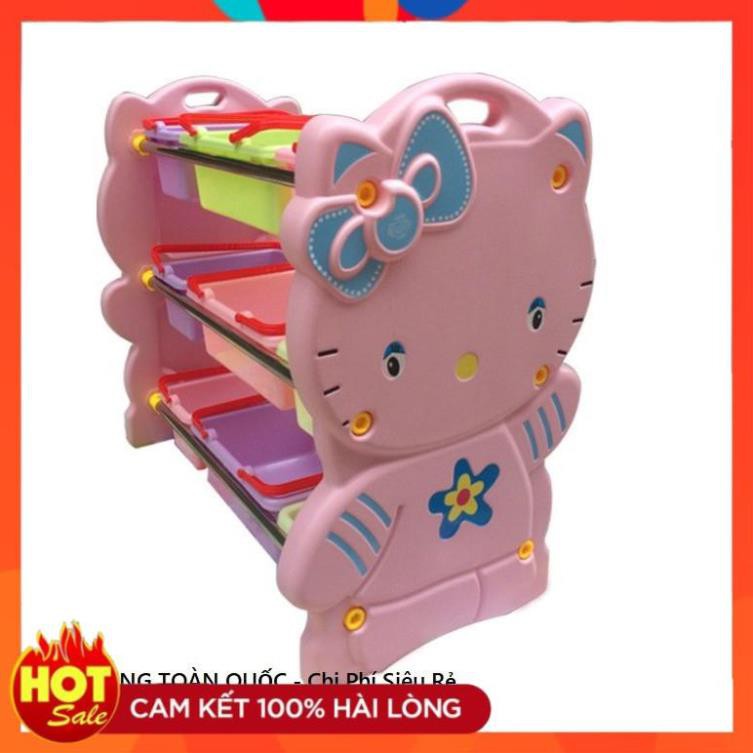 ( giá rẻ nhất )  Kệ nhựa Thiết kế theo hình Hello kitty rất đẹp mắt.