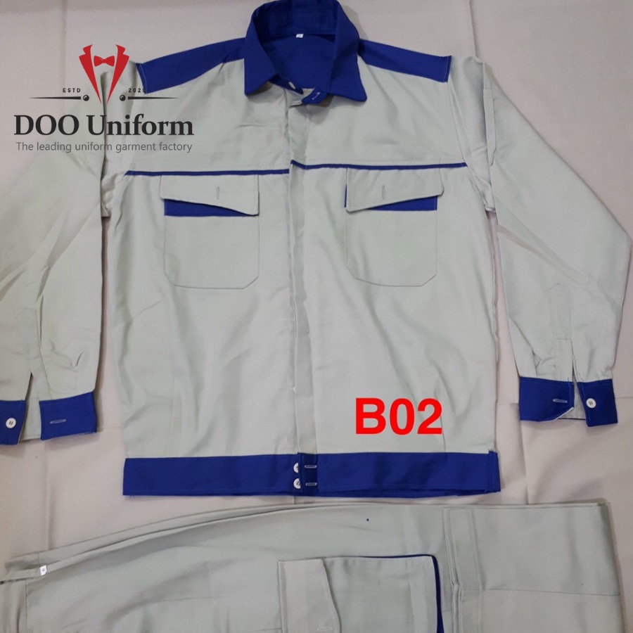 [DOO SAFETY] Bộ đồ bảo hộ nam, chất liệu vải kaki dày dặn