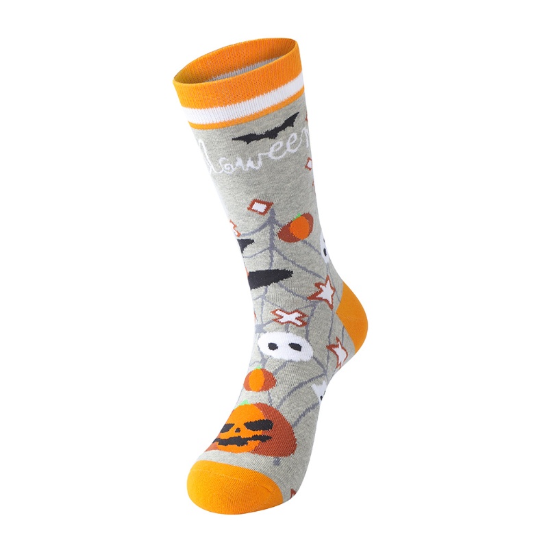 Youyo Vớ Cotton In Họa Tiết Đầu Lâu / Dơi / Bí Ngô / Đầu Lâu Nhiều Màu Sắc Mới Lạ Vui Nhộn Cho Nam