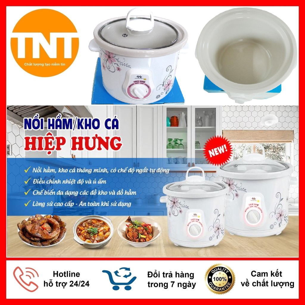 Nồi Hầm, Kho Cá, Nấu Cháo, Trưng Yến Hiệp Hưng Cao Cấp 2 Dung Tích - Hàng Chính Hãng