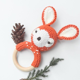 Lục lạc len móc Bunny
