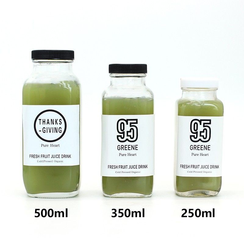 Set 3 Chai Thủy Tinh Vuông 500ml