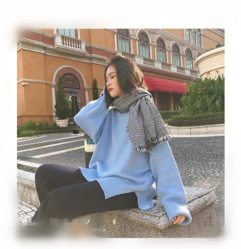 BEST RUNS Fall Korean Fashion Women's Loose Long Sleeve Sweaters Sweet Candy Color Soft and Comfortable Top