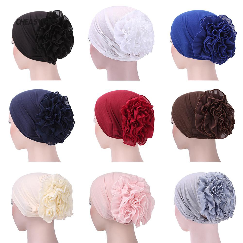 ★Khăn Trùm Đầu Kiểu Hồi Giáo Bằng Vải Cotton Họa Tiết Hoa Cho Nữ