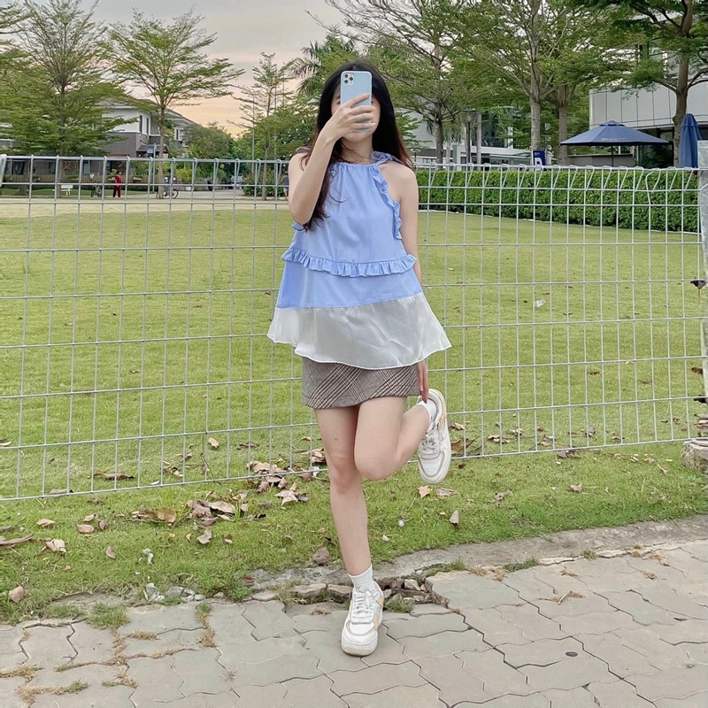 Siêu phẩm áo cổ yếm, hai dây cột nơ mùa hè - Salen Top