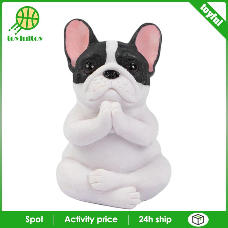 Tượng Đồ trang trí Chó Bull Tập Yoga Trang Trí