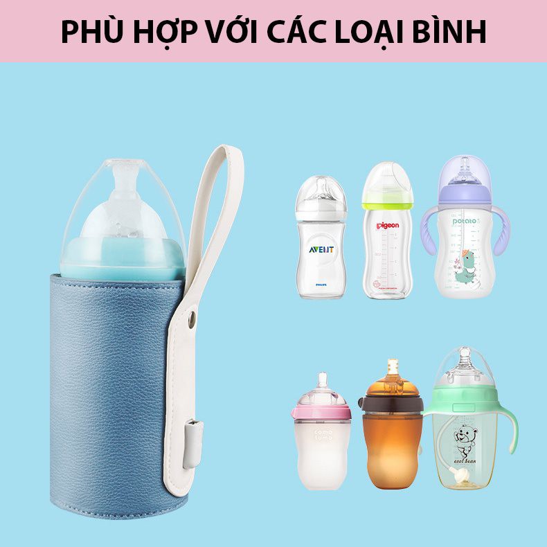 Túi Ủ Sữa Thông Minh DAITO Có Cảm Biến Nhiệt Độ Chất Liêu Da Cao Cấp, Phù Hợp Với Tất Cả Các Loại Bình