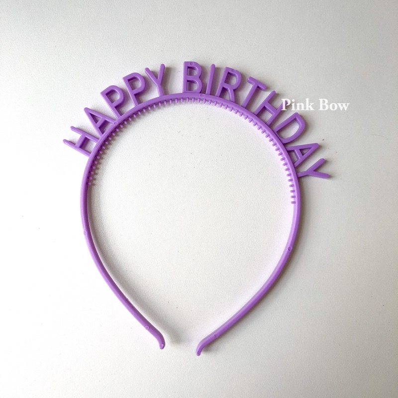 Cài tóc nhựa có chữ Happy Birthday 6 màu
