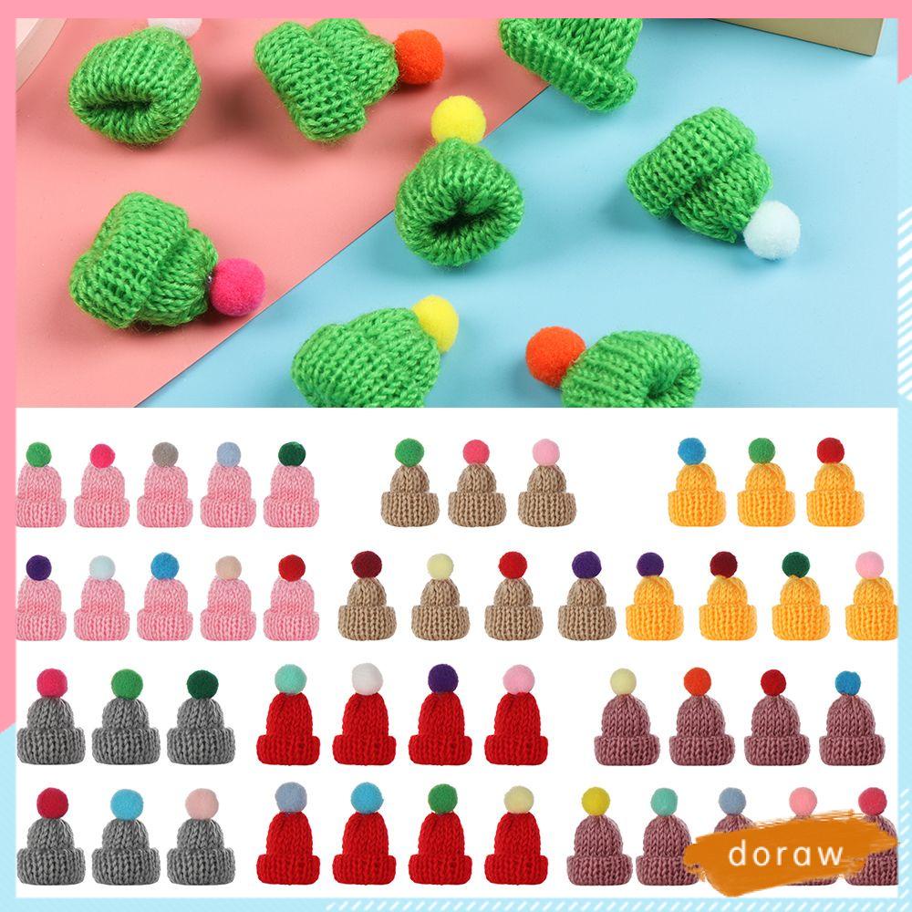 Set 10 Phụ Kiện Cài Tóc / Kẹp Tóc Hình Nón / Búp Bê Bằng Len Dễ Thương Cho