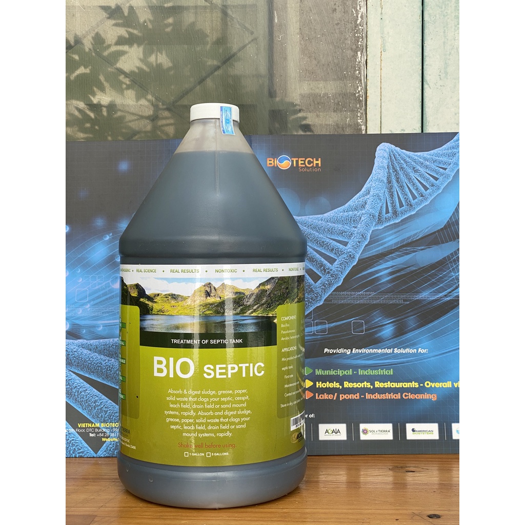 Hàng Mỹ - Vi Sinh Xử Lý Hầm Cầu, Bể Phốt, Tự Hoại - Bio Septic - Chai Gallon = 3,785 Lít