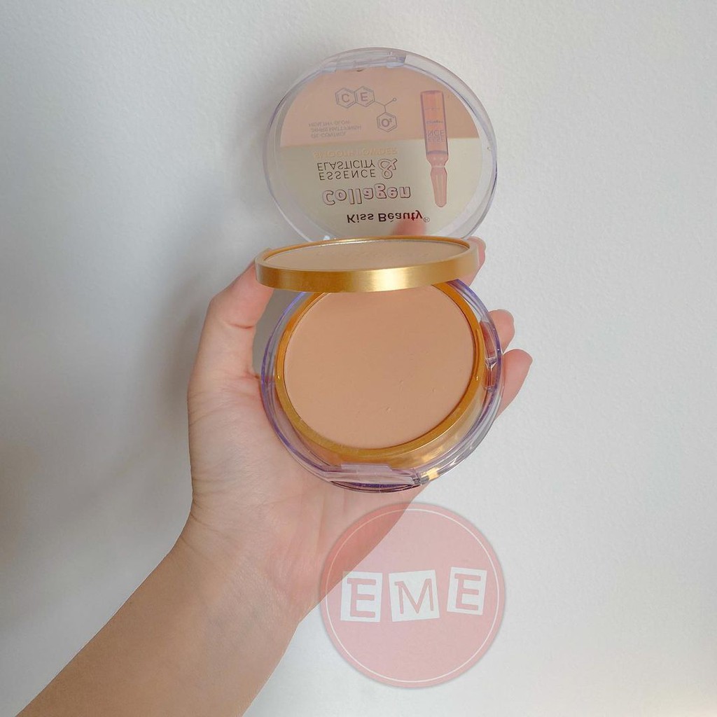 Phấn phủ 2 tầng 2 tone màu Colagen kèm bông phấn | BigBuy360 - bigbuy360.vn