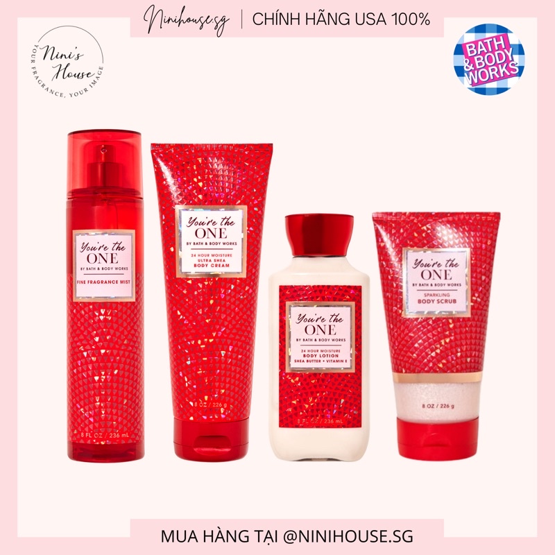 [Hàng Mỹ] Xịt thơm, Kem dưỡng Bath and Body Works mùi You’re The One