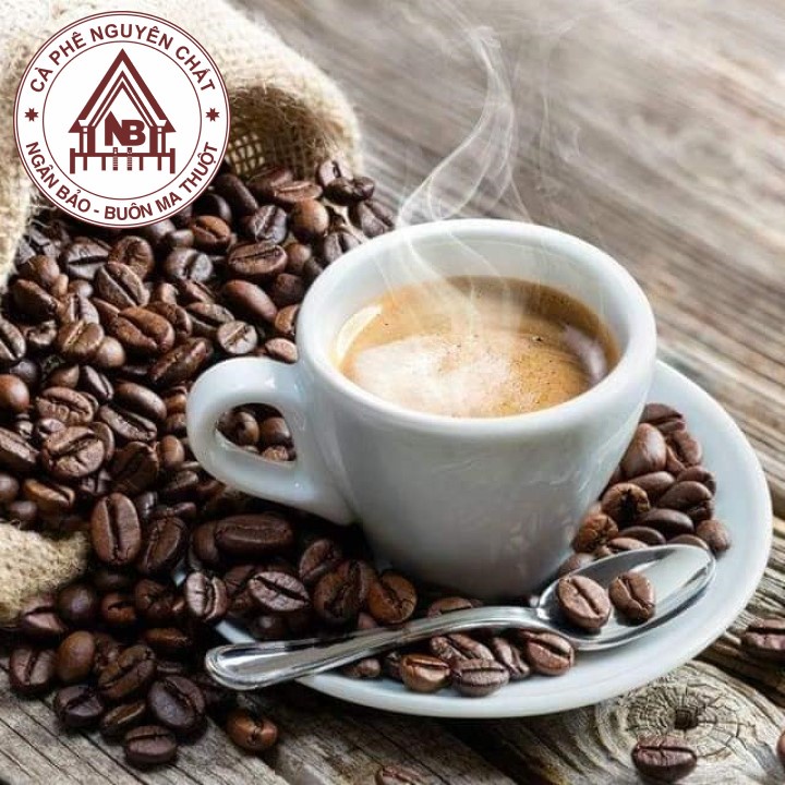 Túi 500g Cà phê sạch Ngân Bảo Buôn Ma Thuột - Nguyên chất từ hạt Robusta, Arabica và Culi (Tùy chọn NGUYÊN HẠT hoặc BỘT)