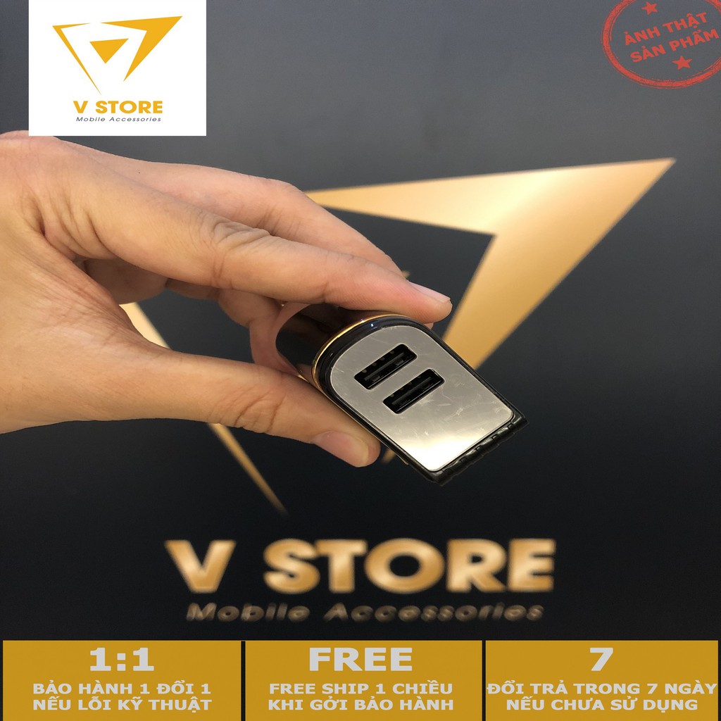 Cóc củ sạc nhanh Hoco C39 2 cổng usb 2.4a cho điện thoại máy tính bảng đèn led