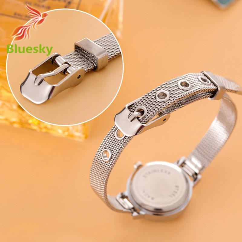 Đồng hồ kim máy thạch anh kiểu dáng đơn giản thanh lịch màu vàng/ bạc | BigBuy360 - bigbuy360.vn