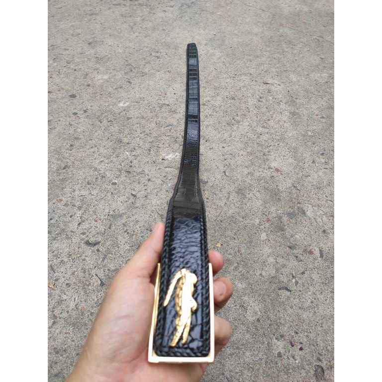 Nịt cá sấu  mặt khóa hình cá sấu thép ko gỉ. Da Bụng Liền Tấm Đan Viền!