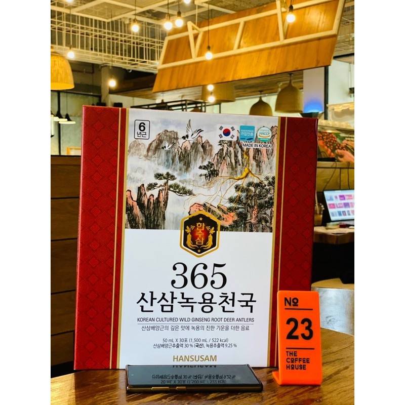[HÀNG MỚI VỀ ]Nước chiết xuất Hồng Sâm Nhung Hươu 365 HANSUSAM (50ml x 30 gói/hộp) | BigBuy360 - bigbuy360.vn