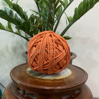 [ẢNH THẬT] Dây thừng cotton màu cam size 3mm thắt Macrame