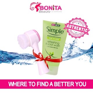 Combo Sữa Rửa Mặt Simple & Cọ Rửa Mặt 2 Đầu