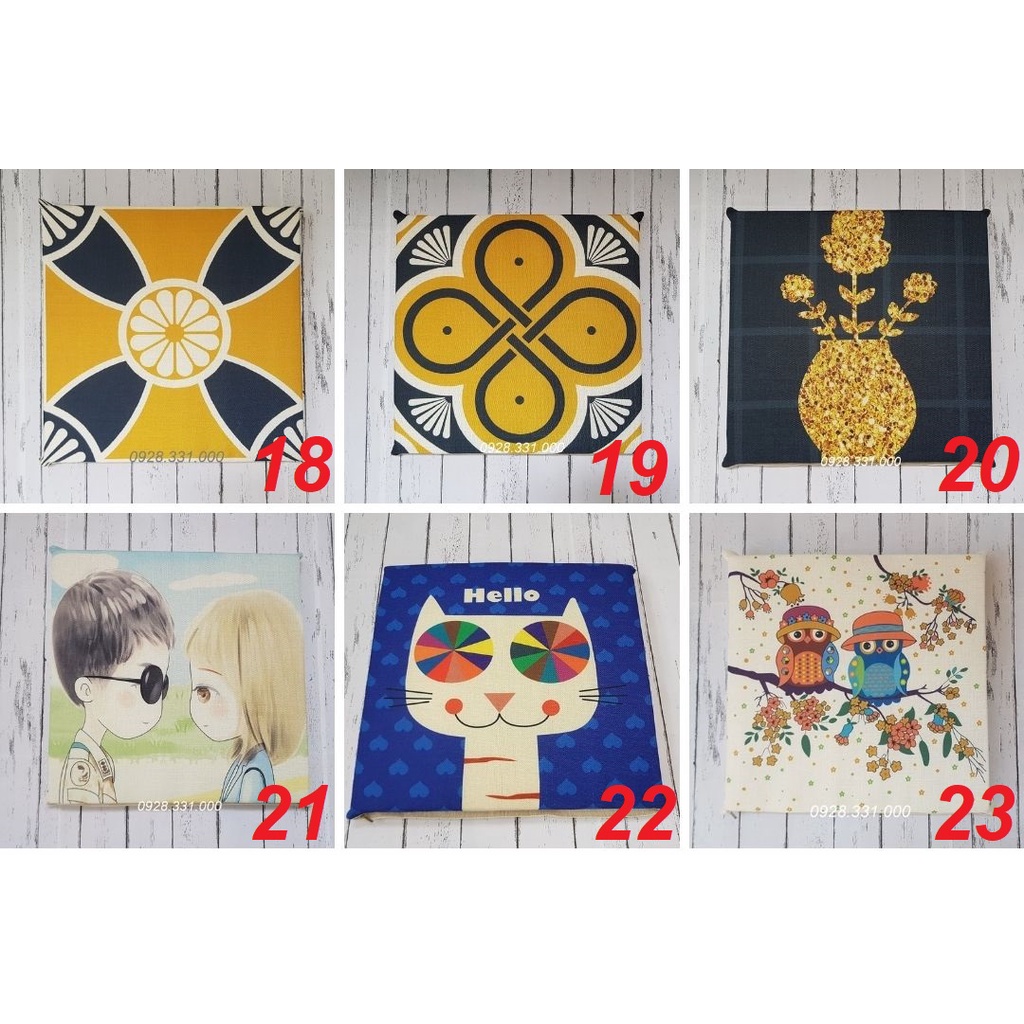 Nệm ngồi, nệm ngồi bệt Vải Bố có khóa kéo 40x40x5cm