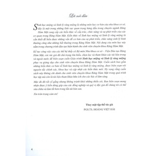 Sách - Sinh Học Miệng Và Sinh Lý Răng Miệng (Dùng Cho Sinh Răng Hàm Mặt)