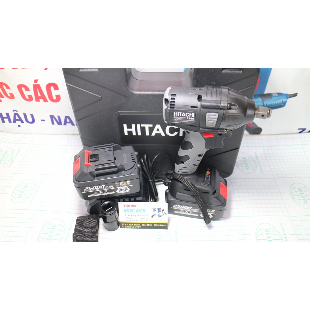 Máy Siết Bulong HITACHI, Tặng kèm bộ chuyển đa năng, 5 đầu khẩu và bộ phụ kiện [ HÀNG LOẠI I ]
