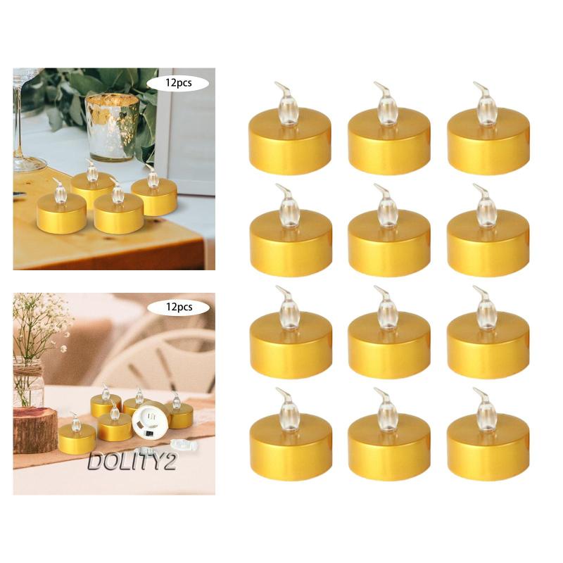 [Dolity2] X Đèn LED Nhỏ Hình Nến Trang Trí Tiệc Trà Sinh Nhật Điện Tử