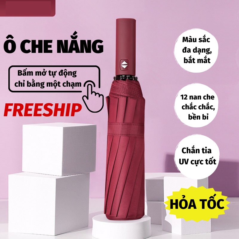 Dù Che Mưa Ô Gấp Gọn Màu Sắc Đa Dạng Bấm Mở Tự Động Dù Che Mưa Toki