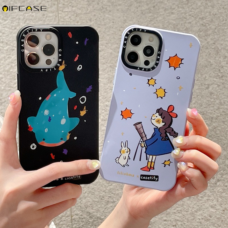 Ốp Điện Thoại Silicon Mềm Phối Lông Hình Thỏ / Cá Voi Cho iPhone 13 12 11 Pro Max XS Max XR X 7 8 Plus