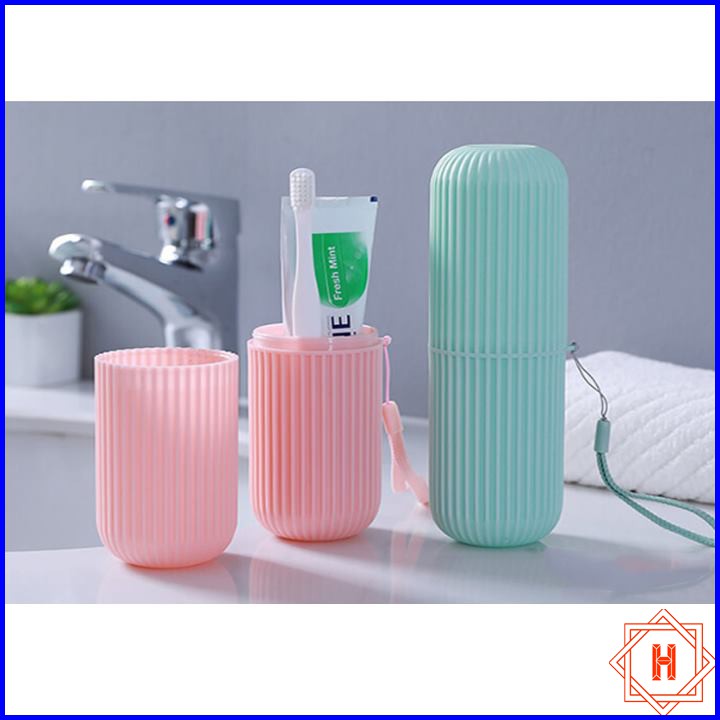 Hộp Đựng Bàn Chải Kem Đánh Răng Hình Trụ Đi Du Lịch Độc Đáo { H }