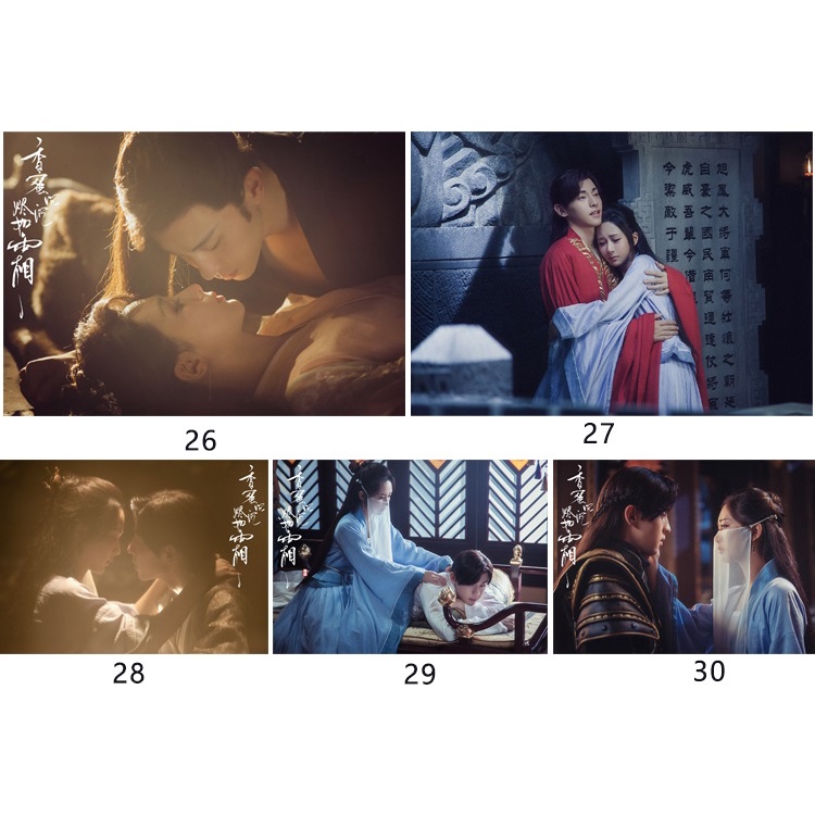 Hộp ảnh Postcard Hương Mật Tựa Khói Sương 30 tấm kèm sticker lomo hình dán Cẩm Mịch Húc Phượng Nhuận Ngọc