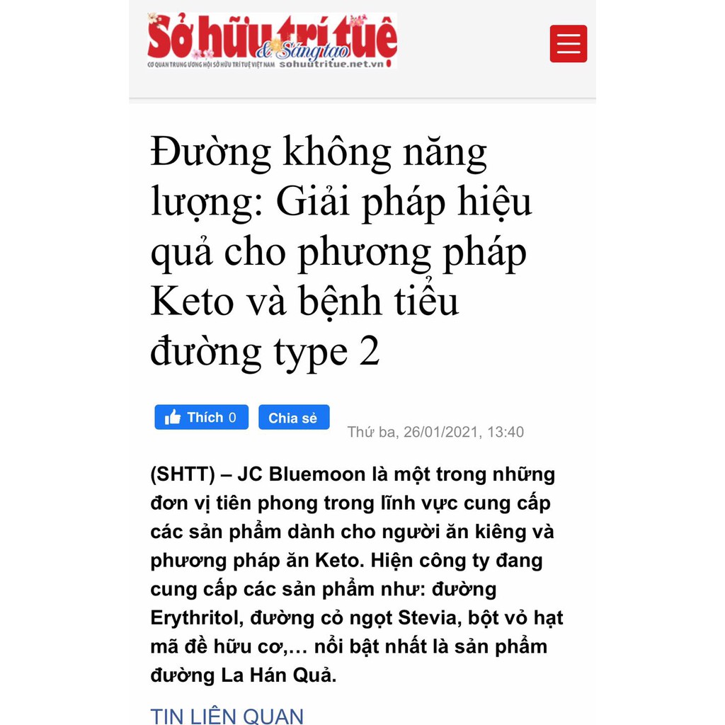 (Keto) Đường La Hán Quả ✅ JC BLUEMOON Monkfruit Classic Blend 500G | BigBuy360 - bigbuy360.vn