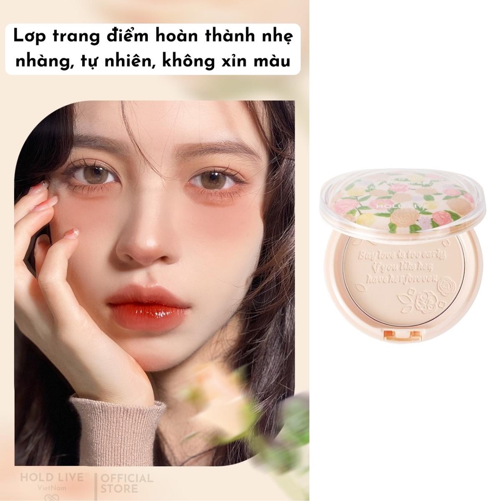 [ new 2022 ] Phấn phủ HOLD LIVE Floral Soft Mist HL547 dạng nén, kiềm dầu, lâu trôi, không thấm nước, nội địa Trung