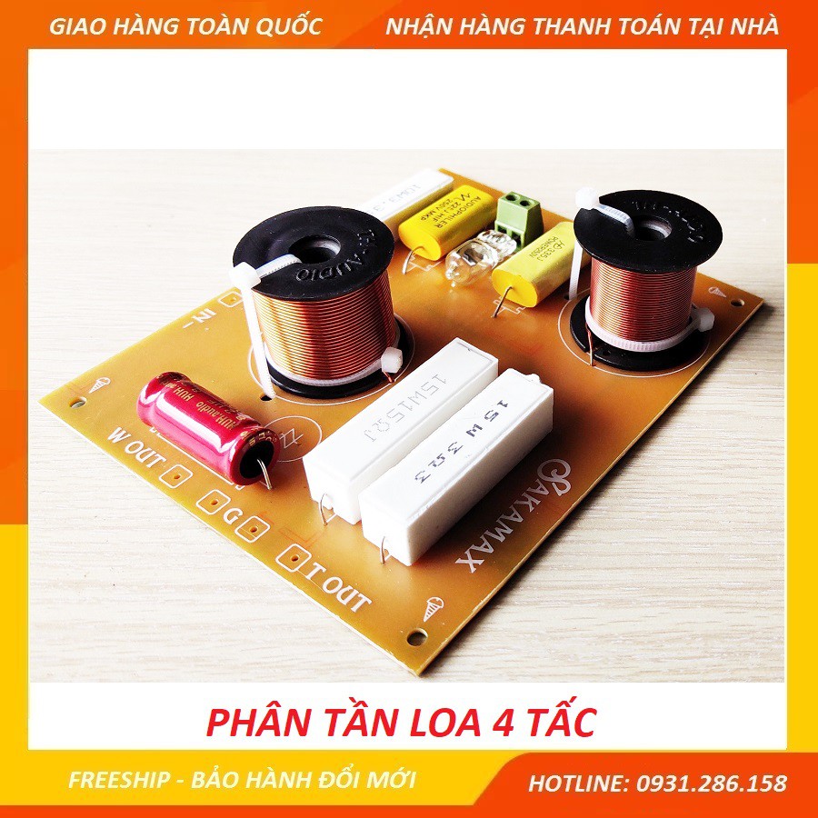 Bộ 2 Mạch phân tần SAKAMAX chuyên dùng cho loa 3 tấc và 4 tấc - 1 bass 1 treble - CÓ ĐÈN
