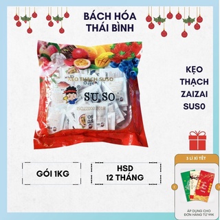 Kẹo thạch zòn zai Suso Phú cường 1kg 76 cái mix nhiều vị