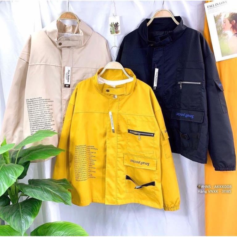 Áo Khoác Kaki Unisex Nam Nữ Jacket - Chất kaki mịn đẹp 2 lớp có lót thời trang kMG