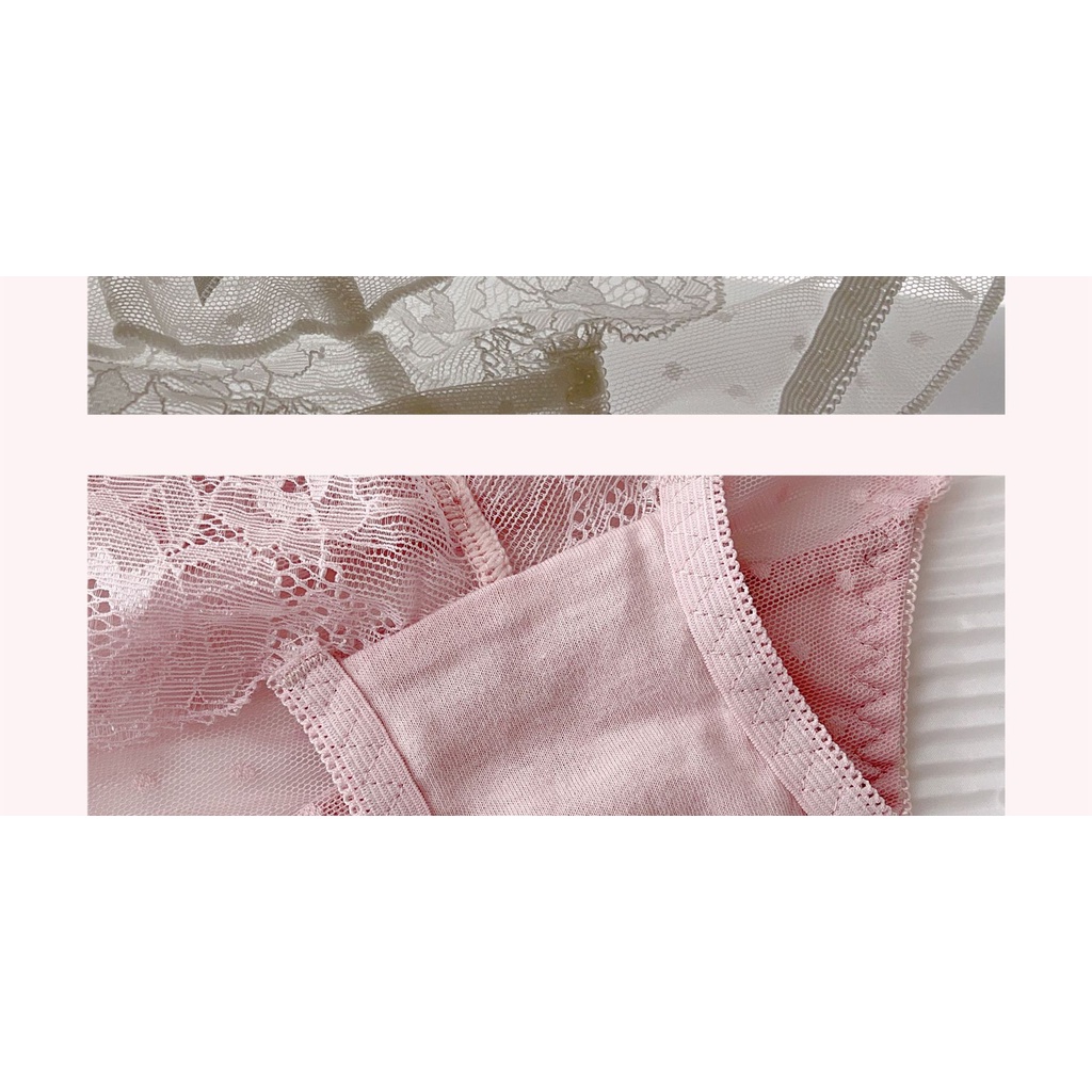 Quần Lót Nữ Ren Bi Phối Hoa Thời Trang Xuất Đông Âu . Hàng Loại Đẹp.