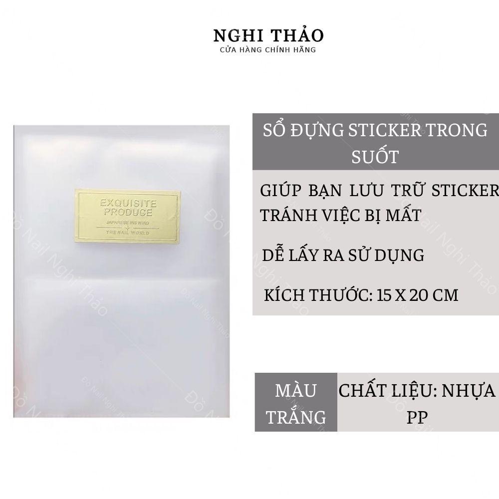 Sổ sticker , sổ đựng sticker trong suốt