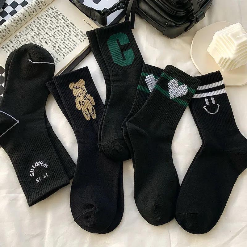 Vớ Cao Cổ Gấu Và Trái Tim - Tất Cao Cổ Họa Tiết Chữ C Và Gấu