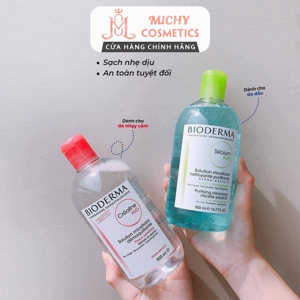 Nước tẩy trang Bioderma Sensibio H2O 500ml sạch sâu dịu nhẹ phù hợp cho da nhạy cảm | BigBuy360 - bigbuy360.vn