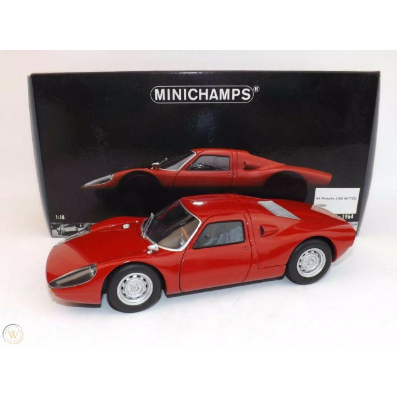 Xe mô hình tĩnh Porsche 904 carerra GTS, tỉ lệ 1:18 khung kim loại, sơn màu đỏ, hãng Minichamp