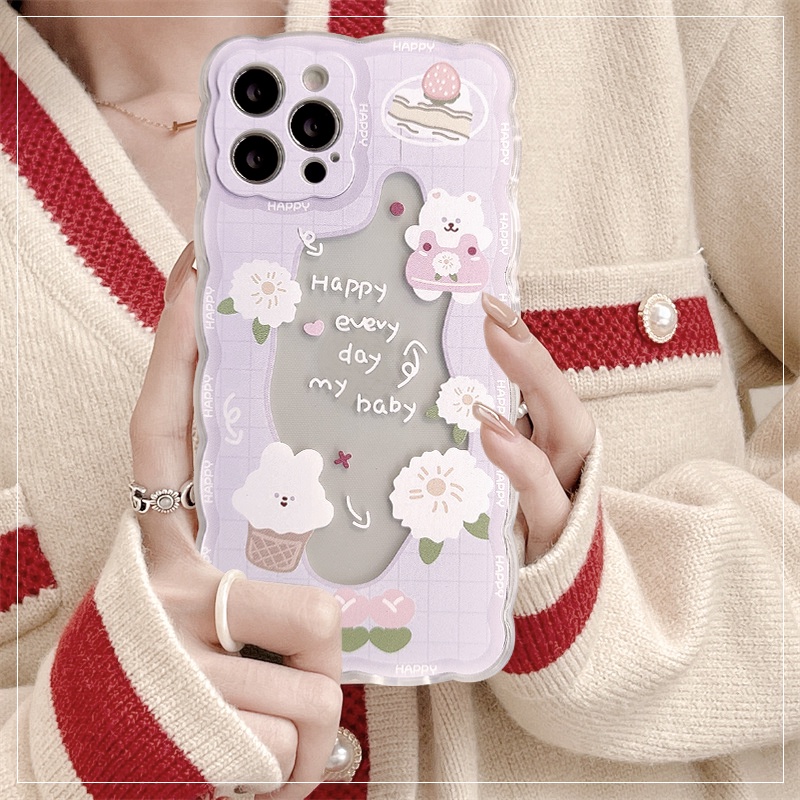 Ốp Điện Thoại Tpu Mềm Họa Tiết Cặp Đôi Gấu Thỏ Dễ Thương Cho iPhone 11 12 13 Pro Max 6 6S Plus 7Plus 8Plus X XR XS Max