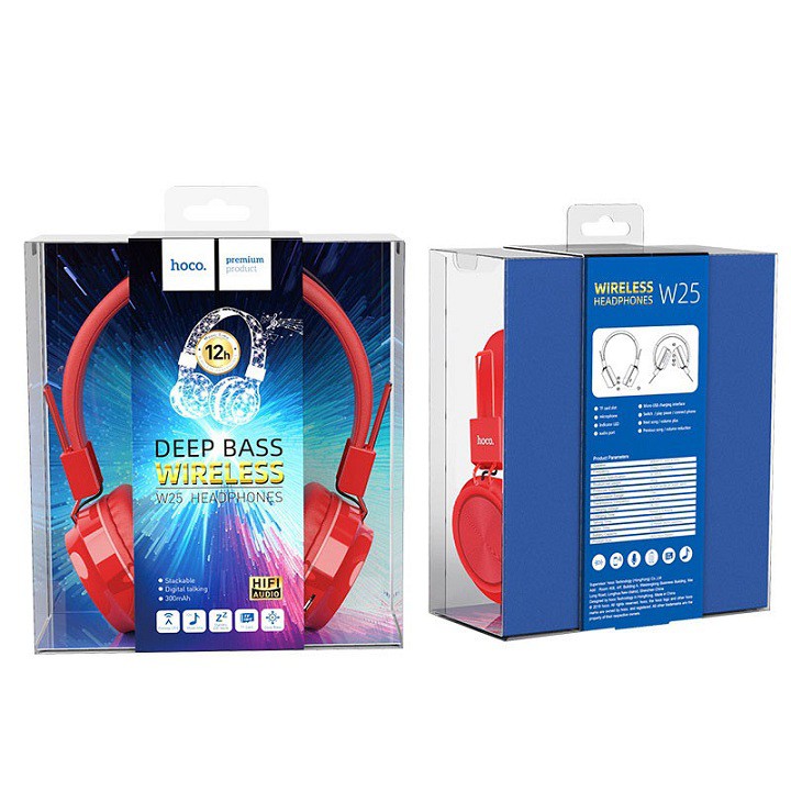 Tai nghe bluetooth chụp tai Hoco W25 chính hãng- Âm thanh chuẩn, êm tai, Thời trang