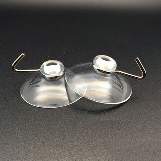 10 Móc treo có giác hút dán cửa kính trong suốt 32mm