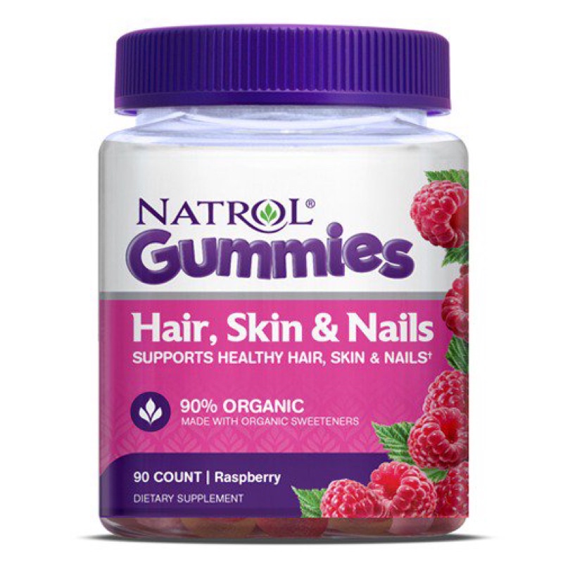 Kẹo dẻo đẹp da Hair skin nails gummies Natrol 90 viên date 9/22