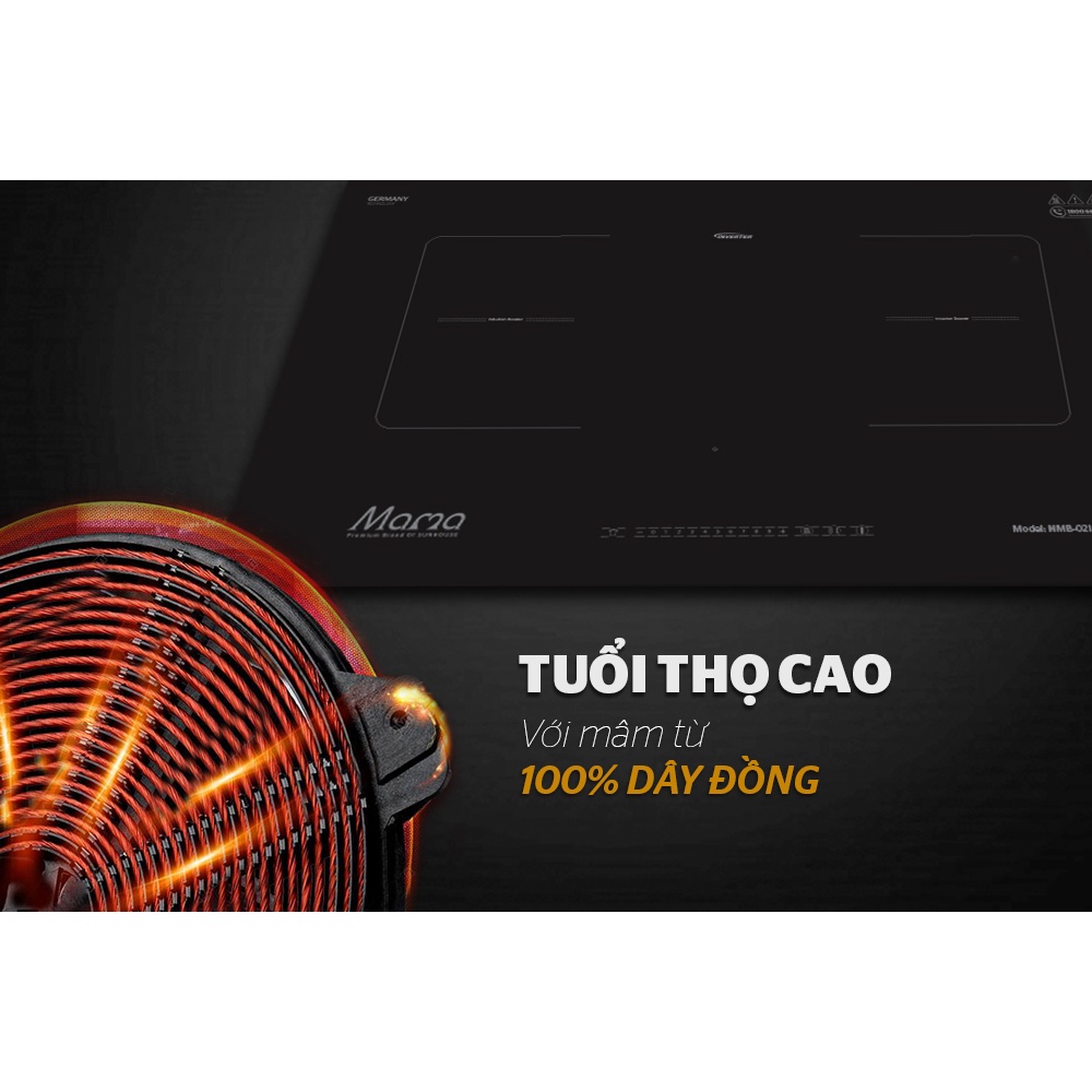 Bếp đôi điện từ Sunhouse Mama MMB-02I, Công suất 4200W, Bảo hành 36 tháng tại nhà