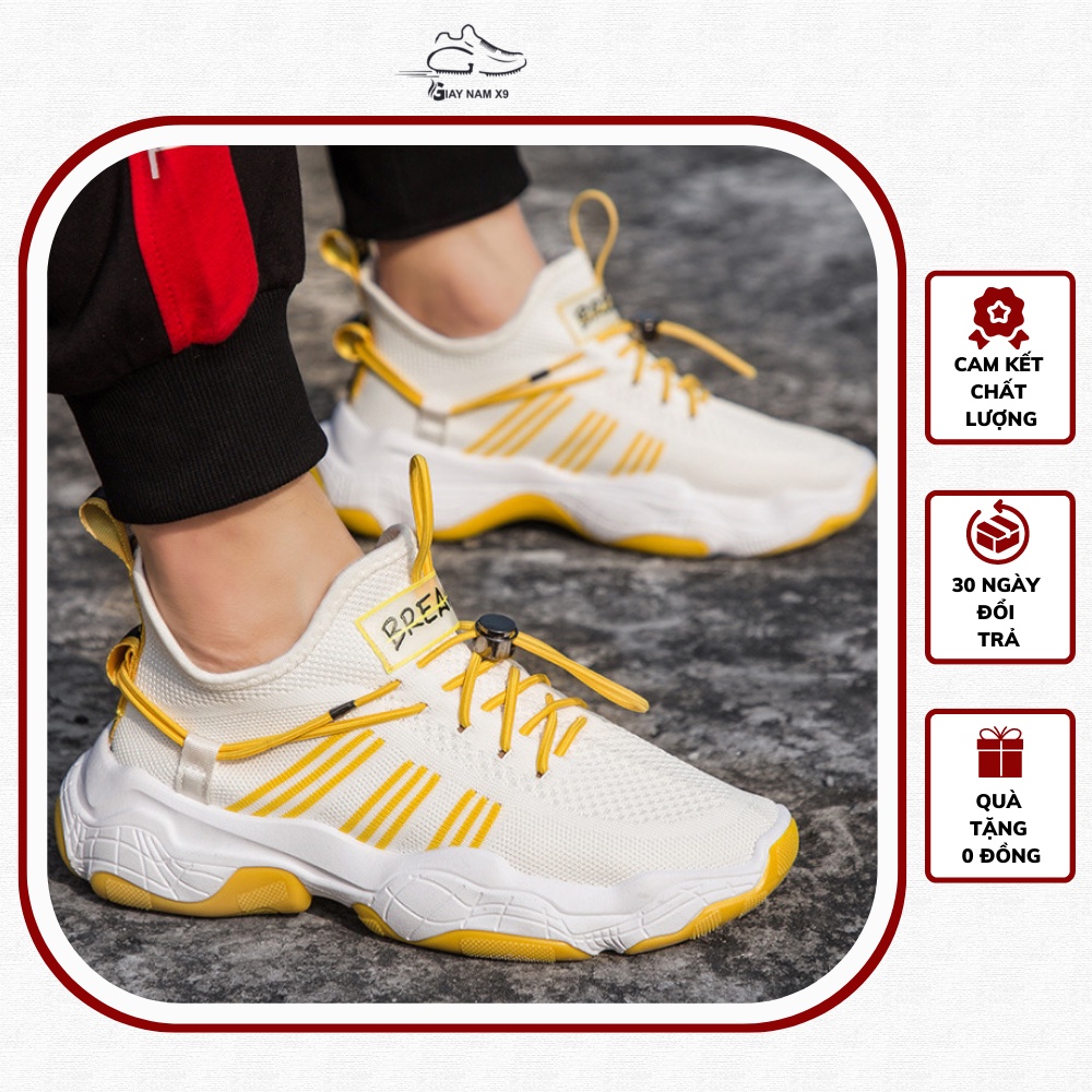 . Giày thể thao sneaker nam D81, phong cách trẻ trung năng động, đế cao su non đi cực êm
